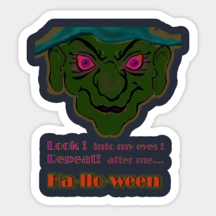 Green Goblin Halloween Spell Sticker